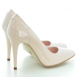 Women stylish, elegant shoes 1230 patent light pink