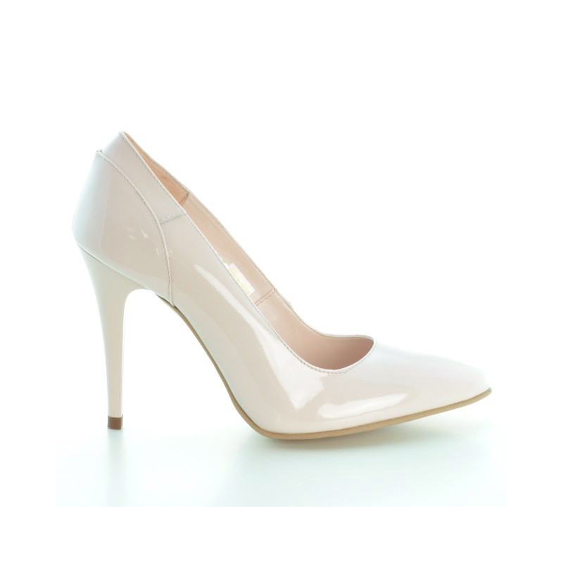 Women stylish, elegant shoes 1230 patent light pink