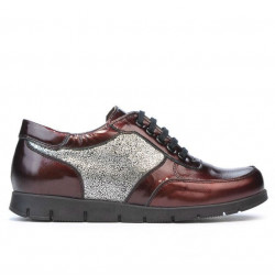 Women sport shoes 682 patent bordo combined