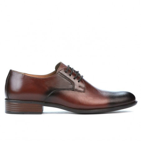  Men stylish, elegant shoes 837 a dark brown