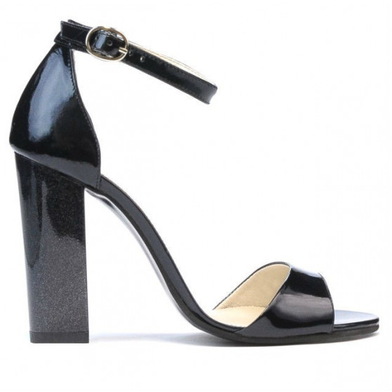 Women sandals 1259 patent indigo pearl