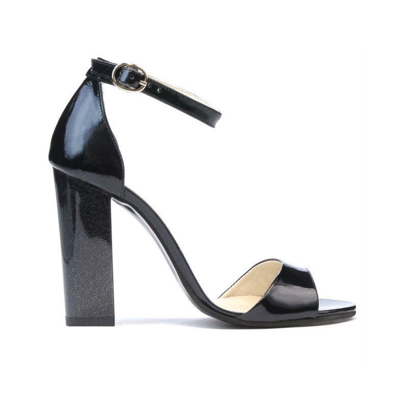 Women sandals 1259 patent indigo pearl