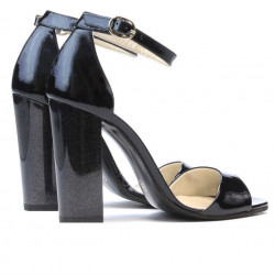 Women sandals 1259 patent indigo pearl