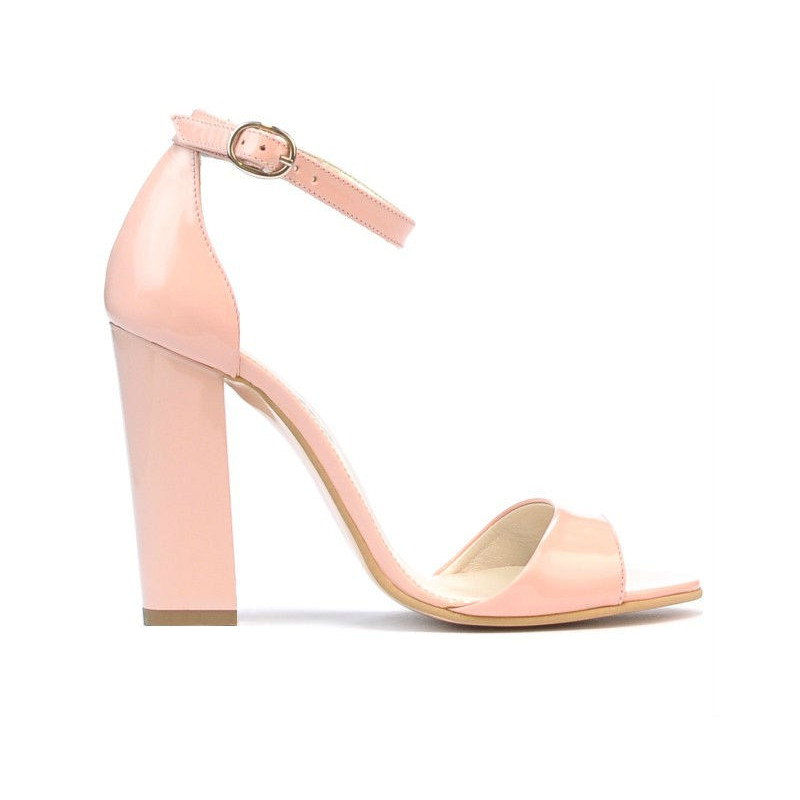 Women sandals 1259 patent light pink