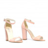 Women sandals 1259 patent light pink