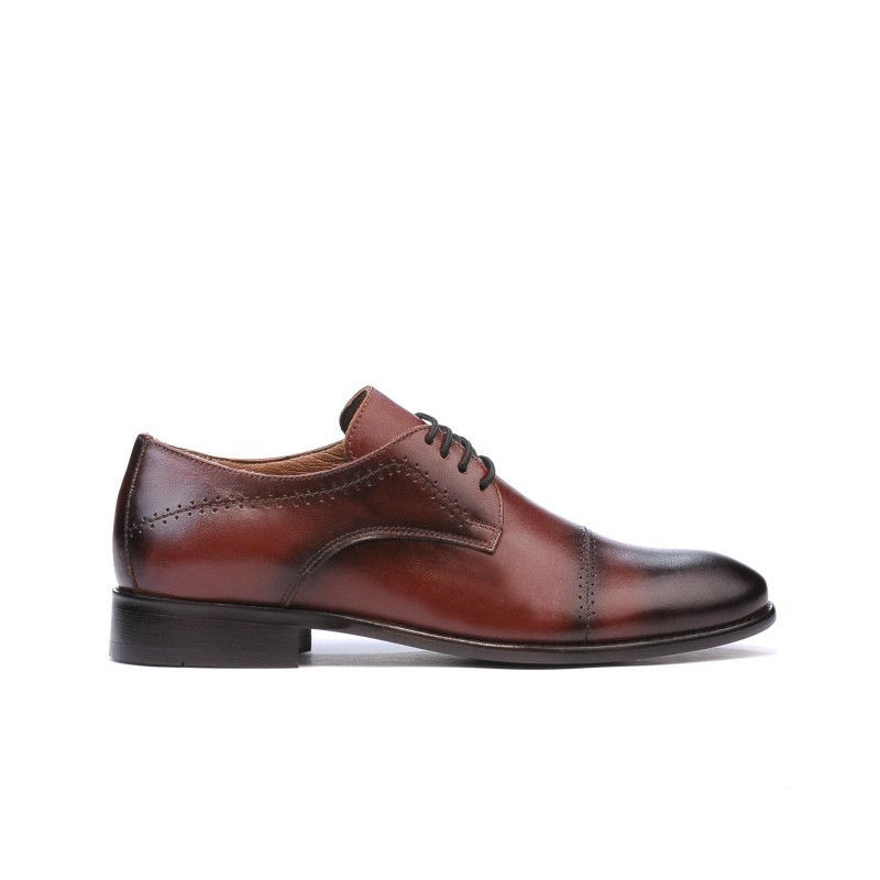 Men stylish, elegant shoes 822 a cognac
