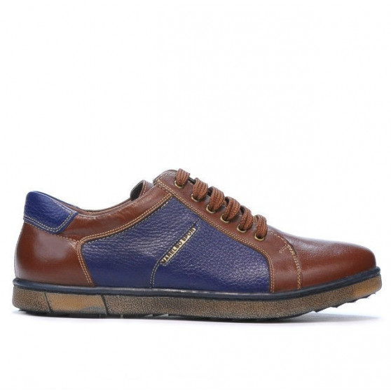 Men sport shoes 849 brown+indigo