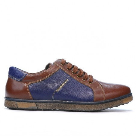 Men sport shoes 849 brown+indigo