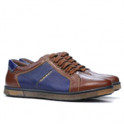 Men sport shoes 849 brown+indigo