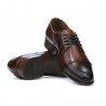 Men stylish, elegant shoes 838 a dark brown