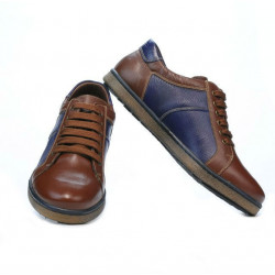 Men sport shoes 849 brown+indigo