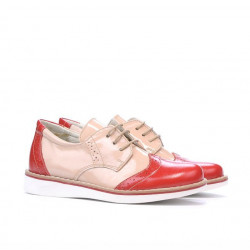 Small children shoes 60c patent red+beige01