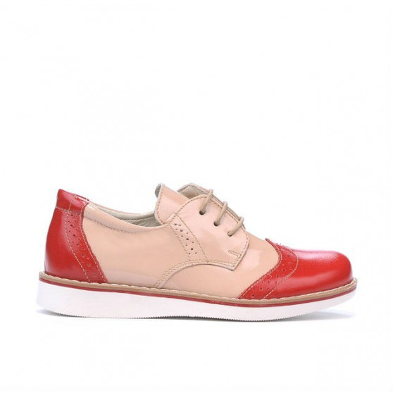 Small children shoes 60c patent red+beige01