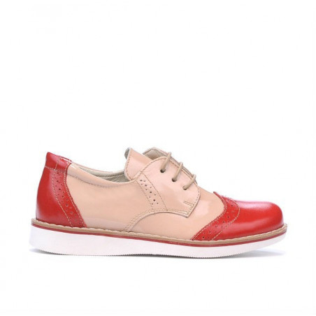 Small children shoes 60c patent red+beige01