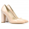 Women stylish, elegant shoes 1261 patent ivory
