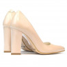 Women stylish, elegant shoes 1261 patent ivory