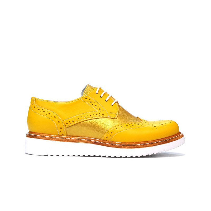 Women casual shoes 663-1 yellow combined