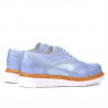 Women casual shoes 663-1 bleu pearl combined