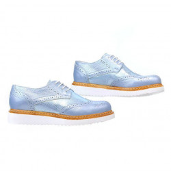 Women casual shoes 663-1 bleu pearl combined