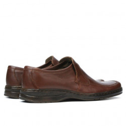 Men stylish, elegant shoes 969 brown