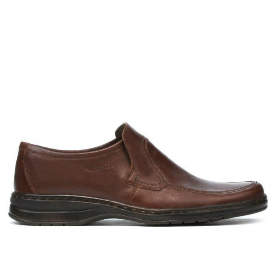 Men stylish, elegant shoes 969 brown
