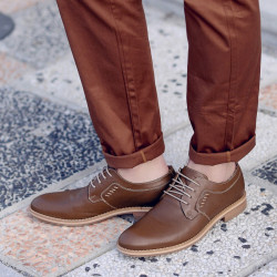 Men stylish, elegant, casual shoes 847 brown lifestyle