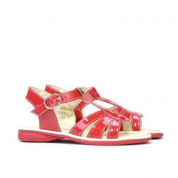 Small children sandals 53-1c patent red 