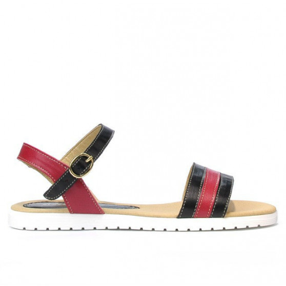 Women sandals 5037 black+bordo