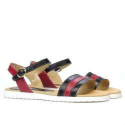Women sandals 5037 black+bordo