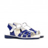 Small children sandals 53c patent blue+white