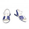 Small children sandals 53c patent blue+white
