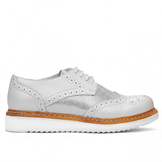 Women casual shoes 663-1 white pearl combined