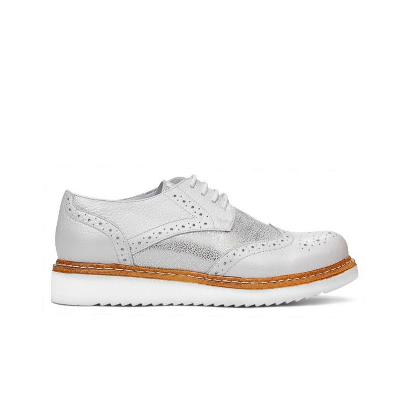 Women casual shoes 663-1 white pearl combined