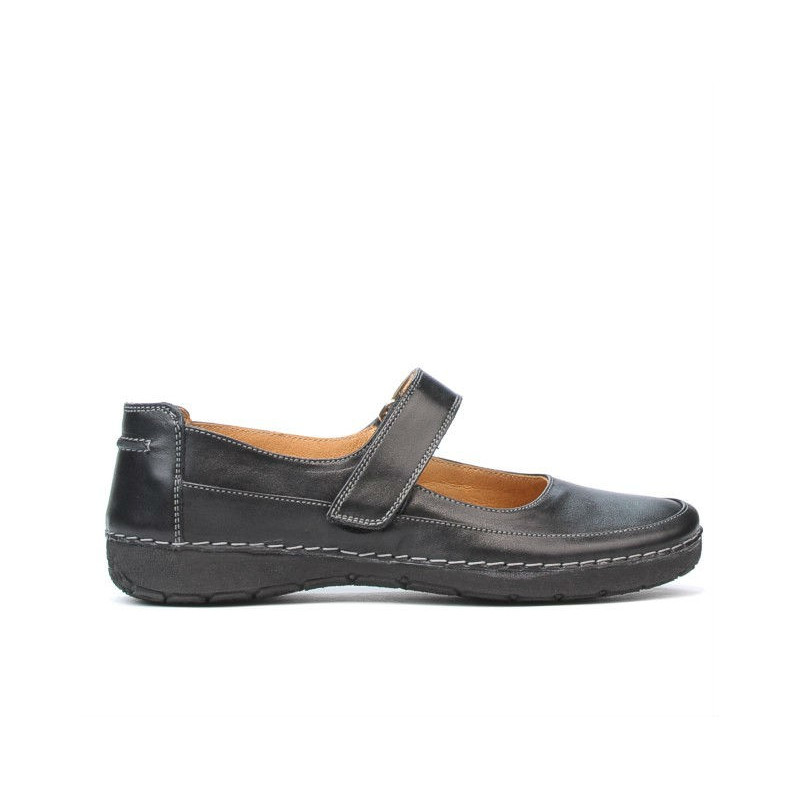 Women loafers, moccasins 685 black