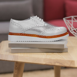 Women casual shoes 663-1 white pearl combined