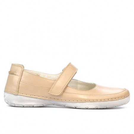 Women loafers, moccasins 685 beige