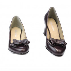 Women stylish, elegant shoes 1265 bordo
