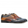 Men stylish, elegant, casual shoes 874 indigo+brown