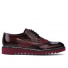 Men casual shoes 831 patent bordo combined