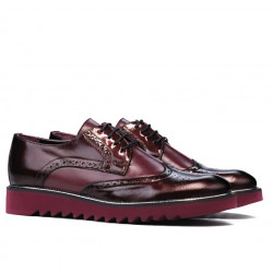 Men casual shoes 831 patent bordo combined