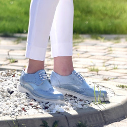 Women casual shoes 663-1 bleu pearl combined