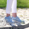 Women casual shoes 663-1 bleu pearl combined