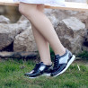 Women sport shoes 682 patent black combined lifestyle