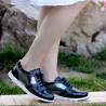Women sport shoes 682 patent black combined