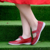 Women loafers, moccasins 685 red