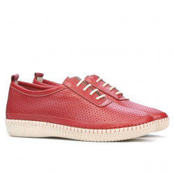 Women loafers, moccasins 688 red