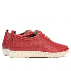 Women loafers, moccasins 688 red
