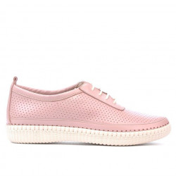 Women loafers, moccasins 688 pudra