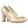 Women stylish, elegant shoes 1245 patent ivory combined
