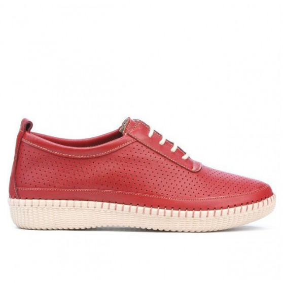Women loafers, moccasins 688 red